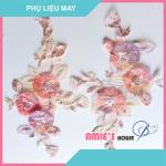 (2 miếng) Miếng Vá, miếng đắp 3D thêu 7 màu Trang Trí Phù Hiệu May Đắp Vải Quần Áo