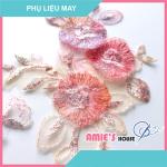 (2 miếng) Miếng Vá, miếng đắp 3D thêu 7 màu Trang Trí Phù Hiệu May Đắp Vải Quần Áo